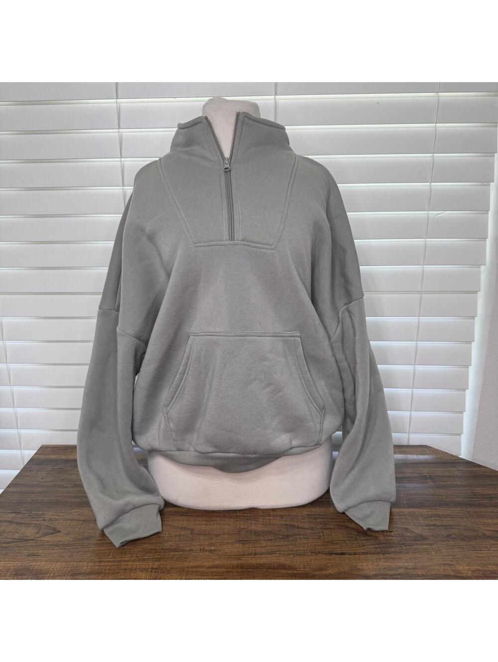 Ebb & Flow Athleisure Quarter Zip Pullover Sweatshirt Women's Large